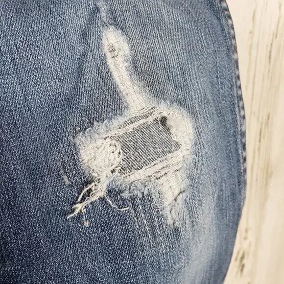 Madewell Distressed Blue Denim 9" High Rise Skinny Jeans Women's Size 28 - Picture 5 of 15